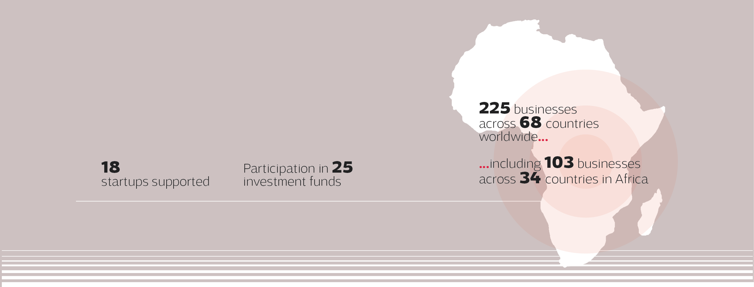 carte de l'afrique représentative des activités du groupe