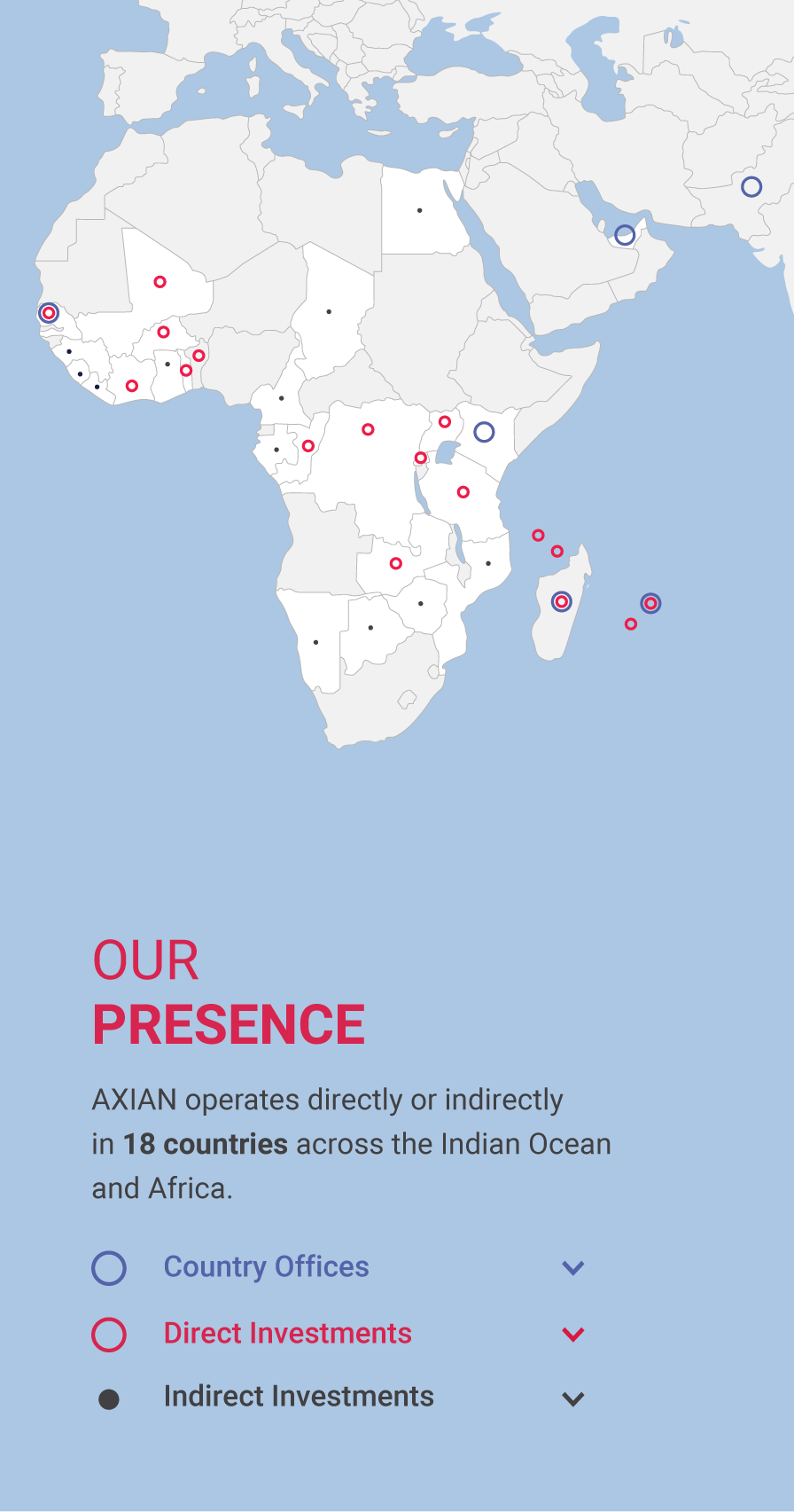 mobile africa map with AXIAN operations